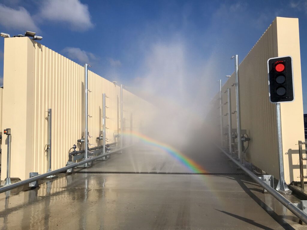 Driving through recycled rainbows